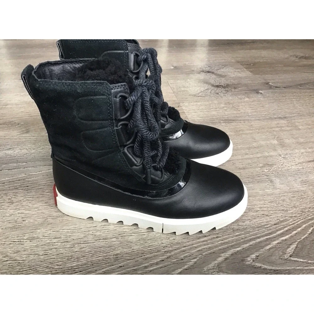 Sorel Joan Of Arctic Next Lite NL3926-010 Womens Size 6 Snow Boots Black Boot